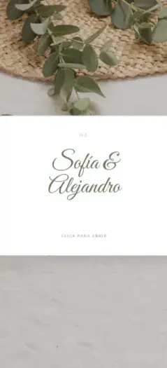 Invitación Hojas y Oro